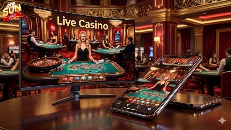 Sảnh Live Casino Sunwin với dealer trực tuyến